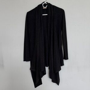 Elegant Dark Gray Layered Women's Scarf Sweater